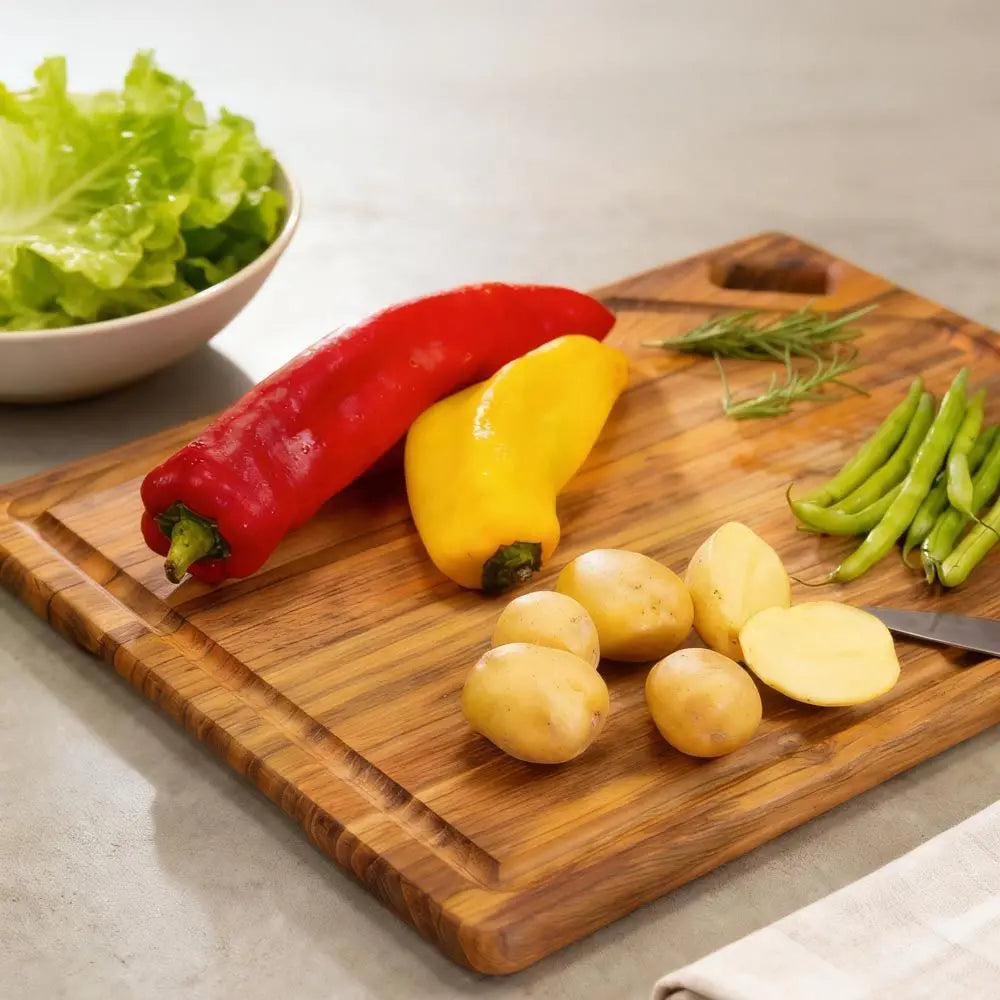 Stolf Teakholz Schneidebrett Elegance Culinary - 46 x 36 cm - GMELCH