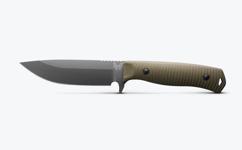 Benchmade 539GY Anonimus – CPM-CruWear Bushcraft Messer, OD Green G10 Griff