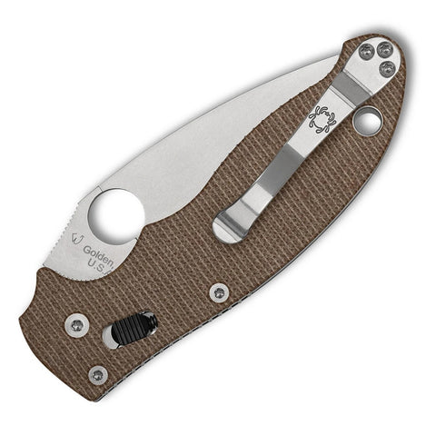 Spyderco Manix 2 CruCarta – CPM Cru-Wear mit braunem Canvas-Micarta