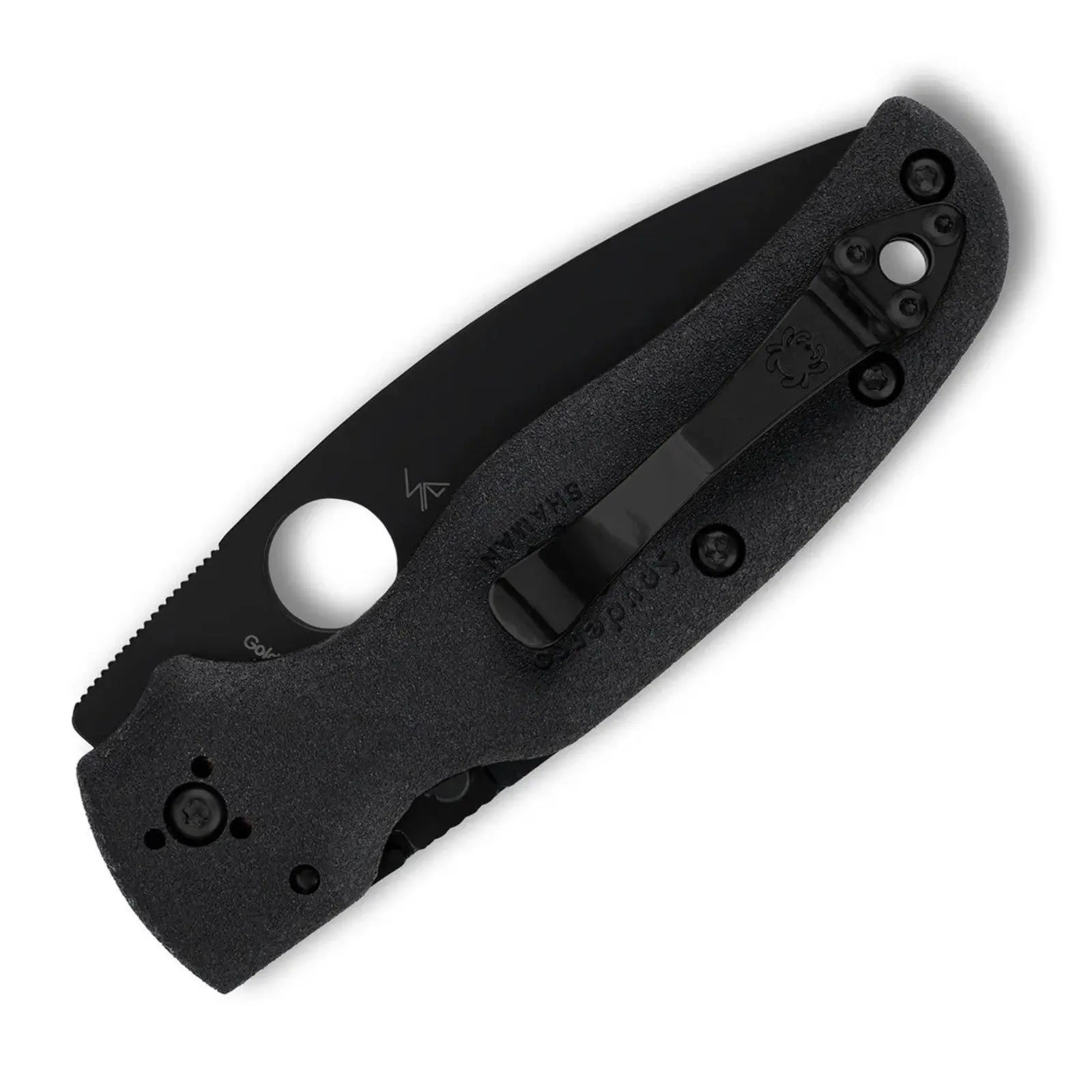 Spyderco Shaman Lightweight Black – CTS BD1N DLC mit Compression Lock Spyderco