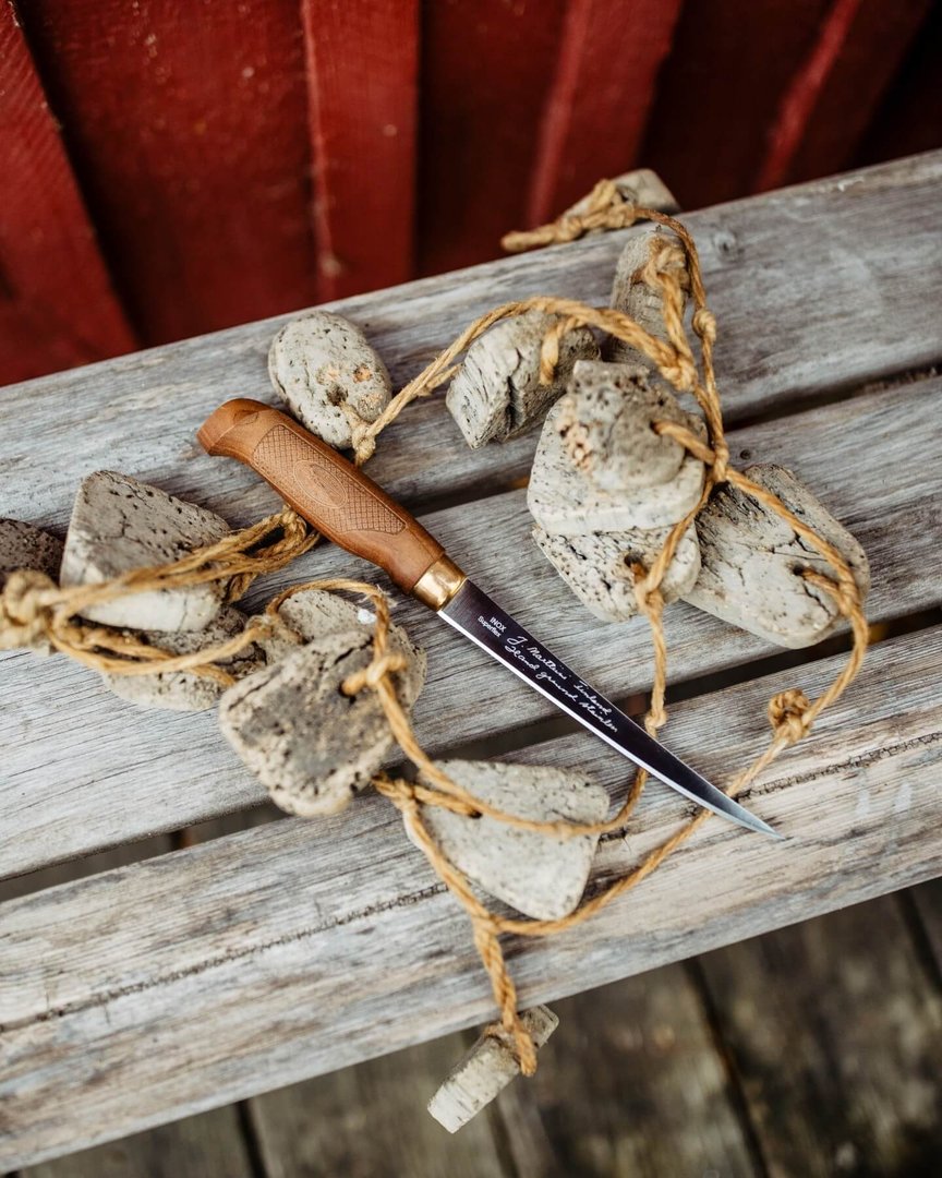 Marttiini Superflex Fischfiletiermesser – Extrem flexibles Filetiermesser, Birkenholzgriff, 10cm, 15cm oder 19 cm