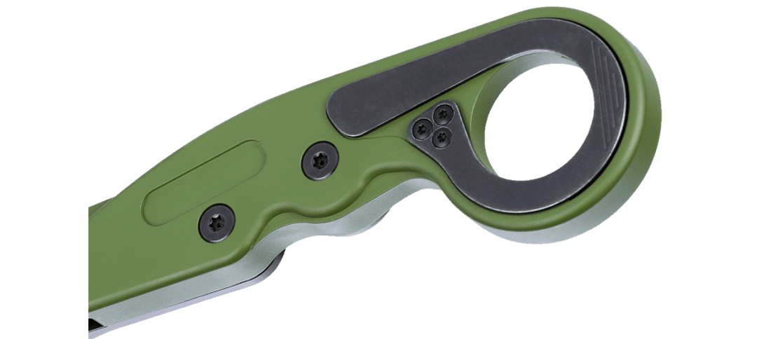 CRKT Provoke® 4040BG Karambit – D2 Stahl, Green Aluminum, Kinematic®