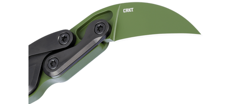 CRKT Provoke® 4040BG Karambit – D2 Stahl, Green Aluminum, Kinematic®