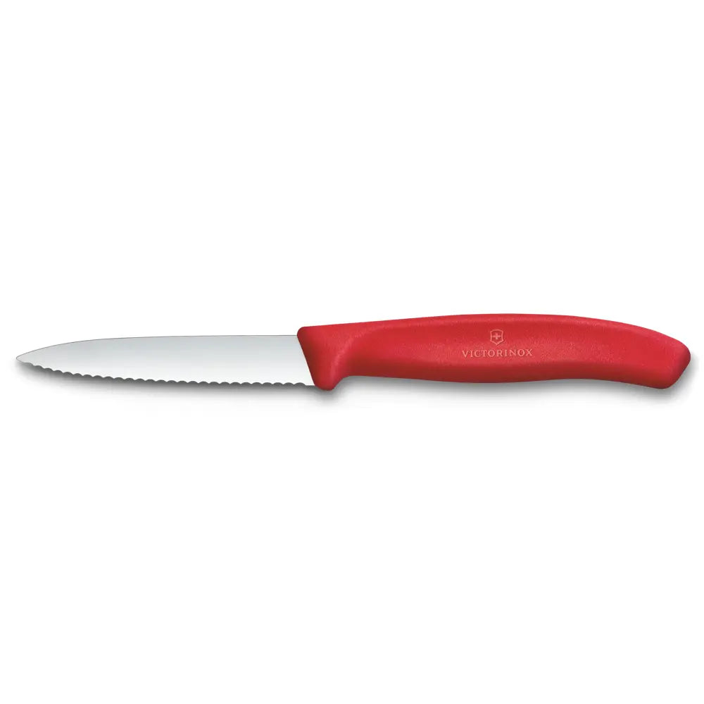 Victorinox Swiss Classic Gemüsemesser mittelspitz Wellenschliff 8 cm – Rostfrei, spülmaschinenfest, Made in Switzerland Victorinox