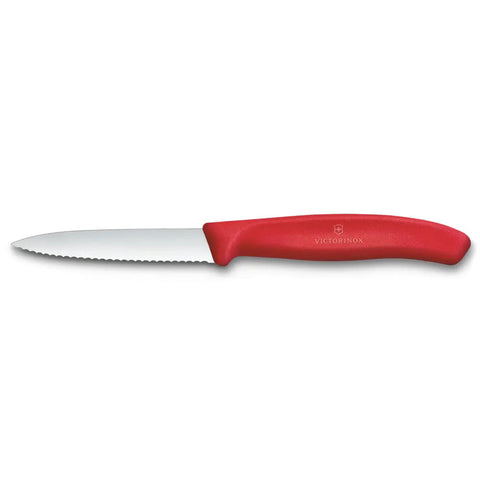 Victorinox Swiss Classic Gemüsemesser mittelspitz Wellenschliff 8 cm – Rostfrei, spülmaschinenfest, Made in Switzerland Victorinox