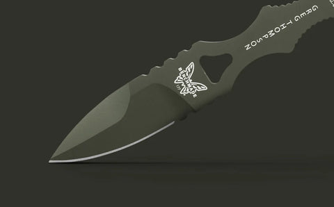 Benchmade 177GN Mini SOCP Dagger Olive Drab – 440C Dolch | Single Edge | Made USA