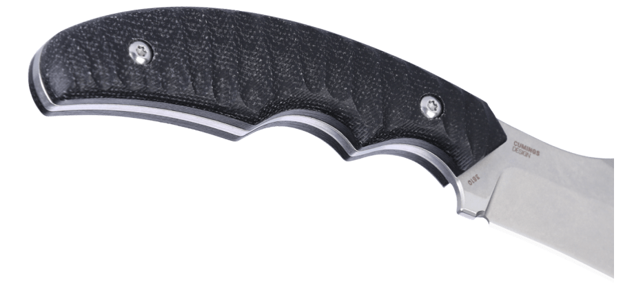 CRKT Burrower Black Micarta feststehendes Messer – D2 Clippoint Outdoor- & EDC Messer mit Kydexscheide