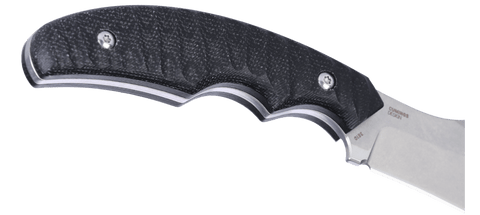 CRKT Burrower Black Micarta feststehendes Messer – D2 Clippoint Outdoor- & EDC Messer mit Kydexscheide
